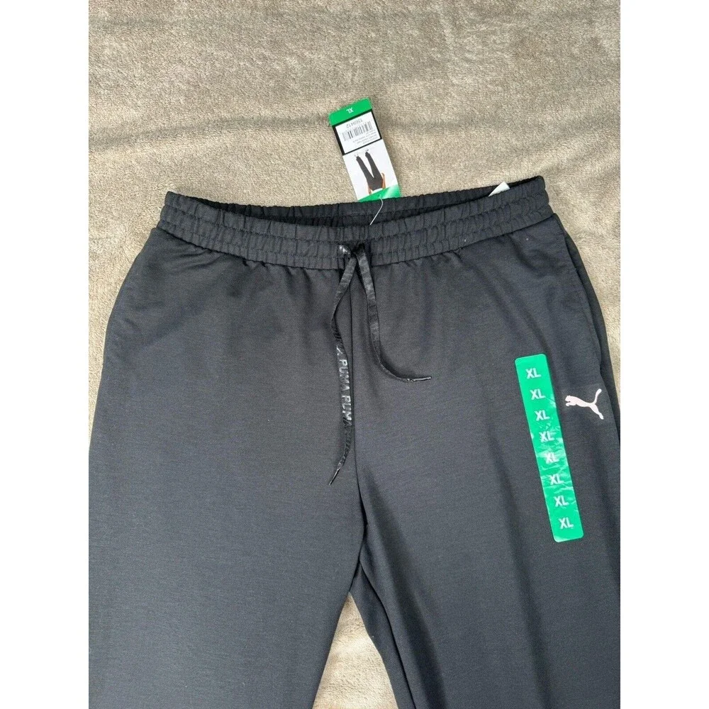 Puma Women’s Black Jogger Pants XL Drawstring Stretch Athletic Lounge NWT
